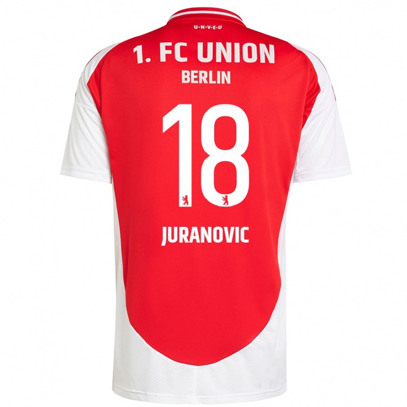 Danxen Enfant Maillot Josip Juranovic #18 Rouge Blanc Tenues Domicile 2024/25 T-Shirt