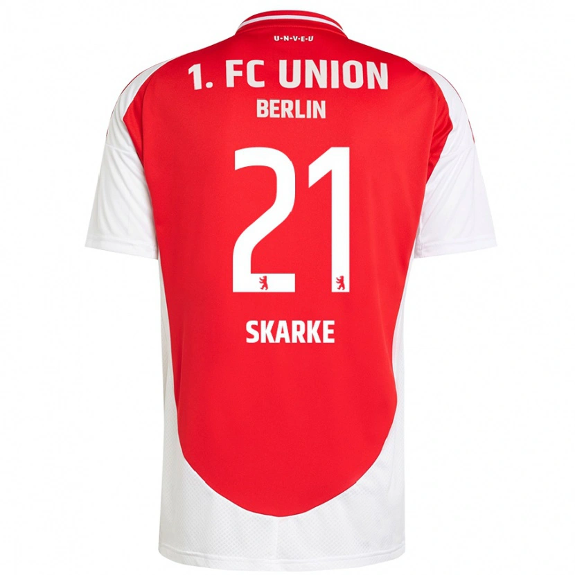 Danxen Enfant Maillot Tim Skarke #21 Rouge Blanc Tenues Domicile 2024/25 T-Shirt