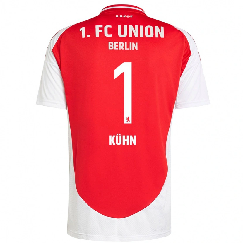 Danxen Enfant Maillot Samuel Kühn #1 Rouge Blanc Tenues Domicile 2024/25 T-Shirt