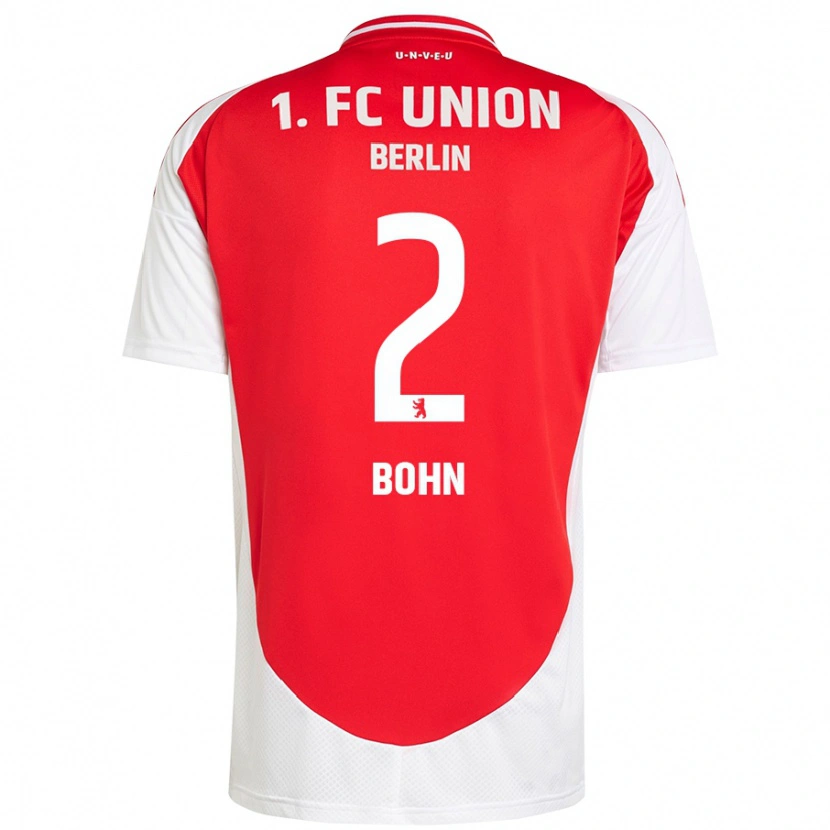 Danxen Enfant Maillot Oskar Bohn #2 Rouge Blanc Tenues Domicile 2024/25 T-Shirt