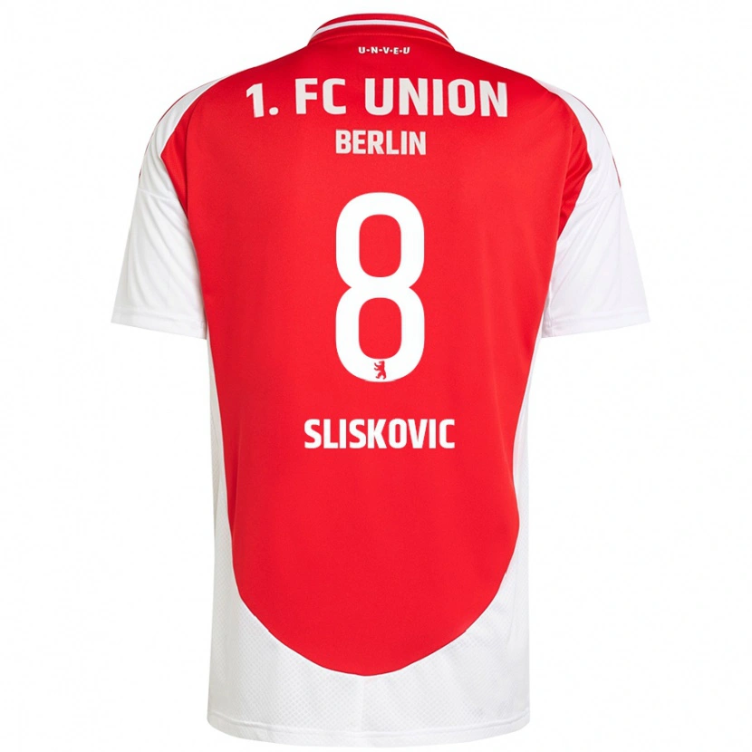 Danxen Enfant Maillot Duje Sliskovic #8 Rouge Blanc Tenues Domicile 2024/25 T-Shirt