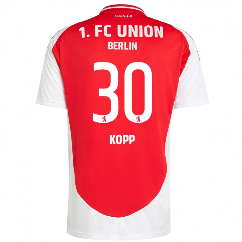 Danxen Enfant Maillot Marvin Kopp #30 Rouge Blanc Tenues Domicile 2024/25 T-Shirt