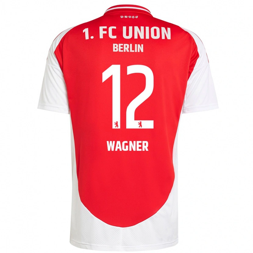 Danxen Enfant Maillot Melanie Wagner #12 Rouge Blanc Tenues Domicile 2024/25 T-Shirt