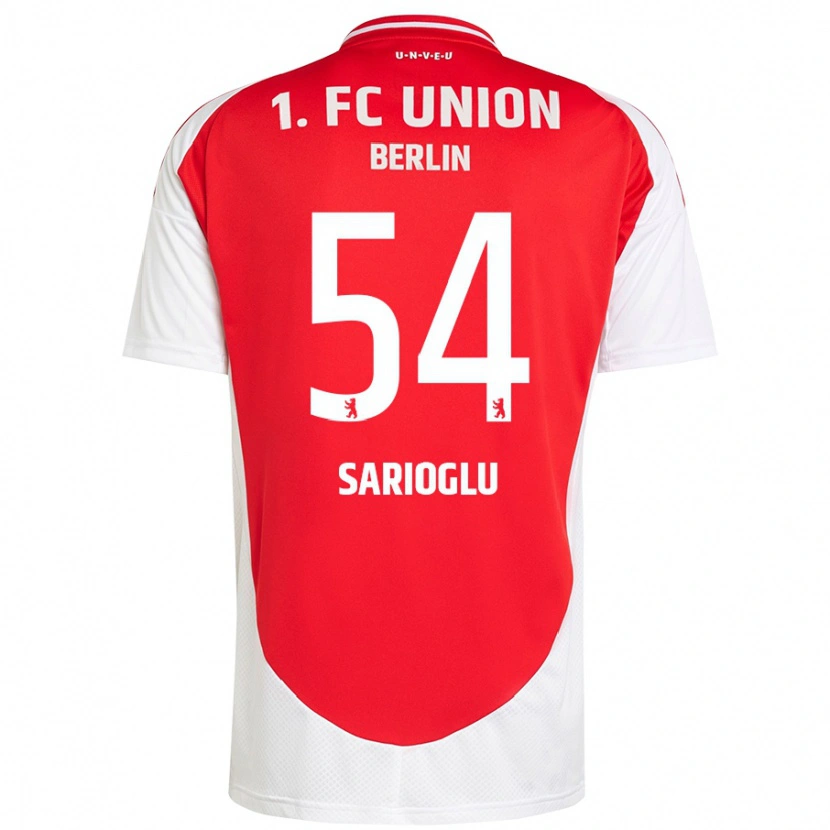 Danxen Enfant Maillot Defne Sarıoğlu #54 Rouge Blanc Tenues Domicile 2024/25 T-Shirt