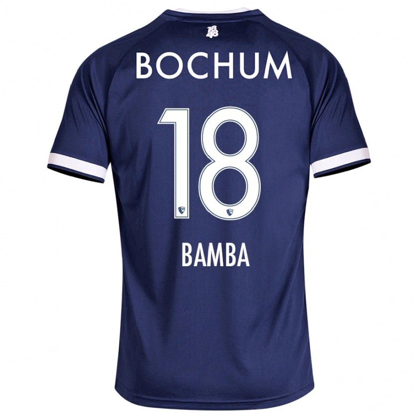 Danxen Enfant Maillot Samuel Bamba #18 Bleu Foncé Tenues Domicile 2024/25 T-Shirt