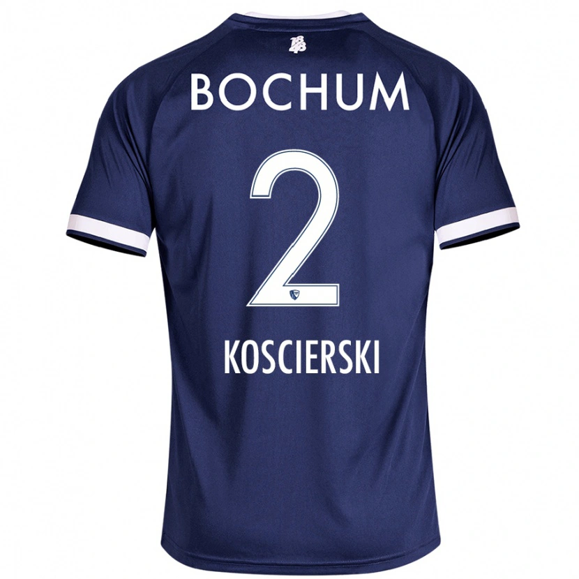 Danxen Enfant Maillot Kacper Koscierski #2 Bleu Foncé Tenues Domicile 2024/25 T-Shirt