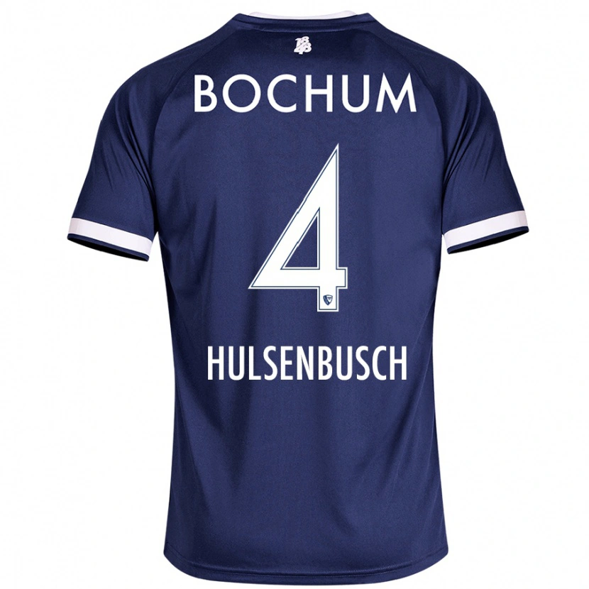 Danxen Enfant Maillot Daniel Hülsenbusch #4 Bleu Foncé Tenues Domicile 2024/25 T-Shirt