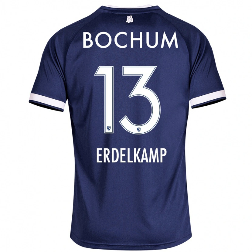 Danxen Enfant Maillot Luca Erdelkamp #13 Bleu Foncé Tenues Domicile 2024/25 T-Shirt