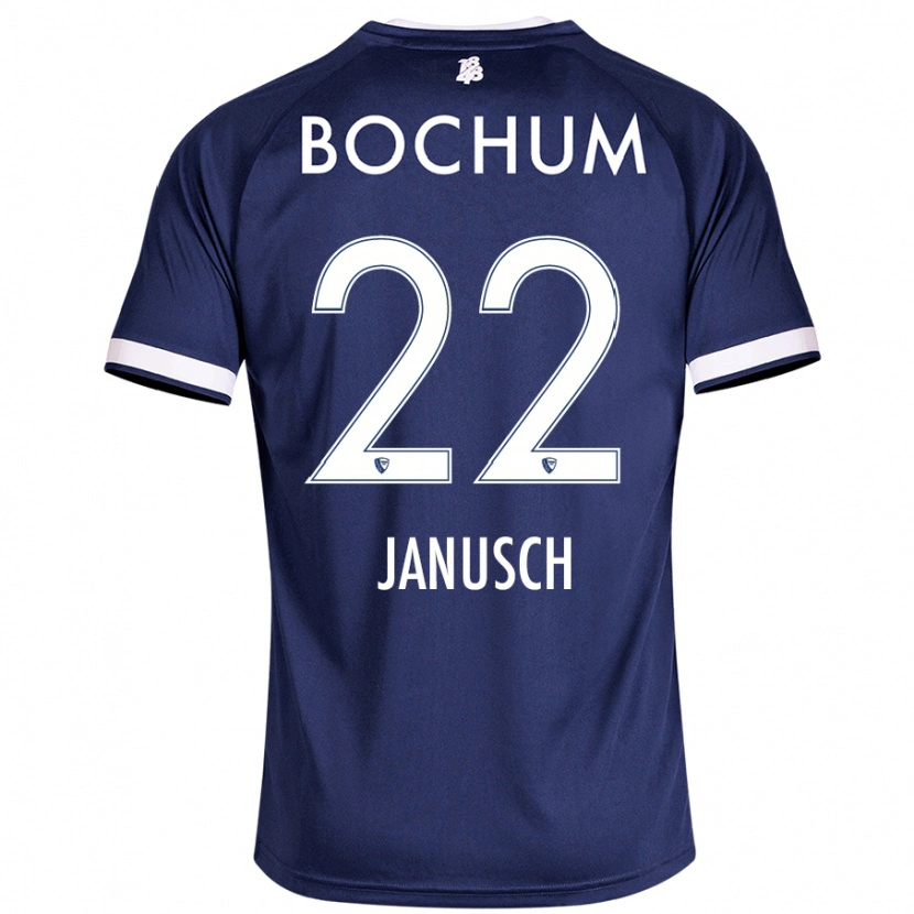 Danxen Enfant Maillot Thees Janusch #22 Bleu Foncé Tenues Domicile 2024/25 T-Shirt