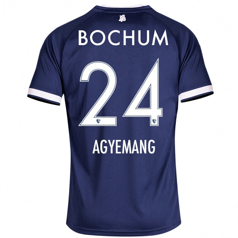 Danxen Enfant Maillot Donovan Agyemang #24 Bleu Foncé Tenues Domicile 2024/25 T-Shirt