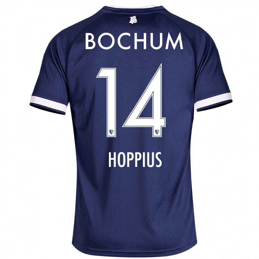 Danxen Enfant Maillot Dörthe Hoppius #14 Bleu Foncé Tenues Domicile 2024/25 T-Shirt