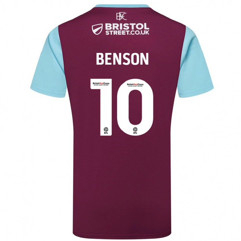 Danxen Enfant Maillot Benson Manuel #10 Bordeaux Bleu Ciel Tenues Domicile 2024/25 T-Shirt