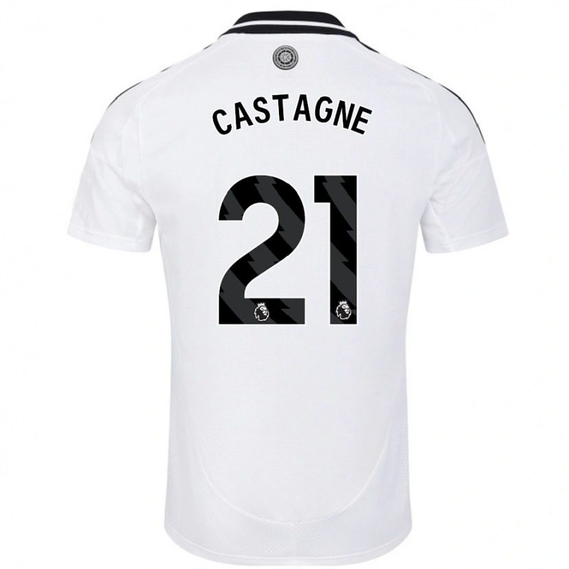 Danxen Enfant Maillot Timothy Castagne #21 Blanc Tenues Domicile 2024/25 T-Shirt