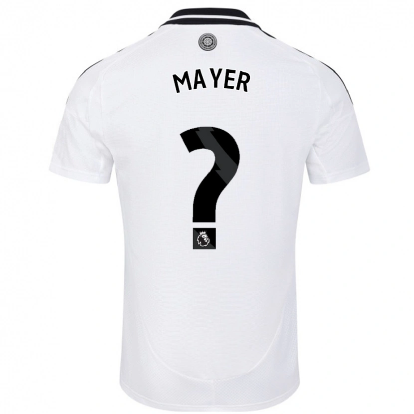 Danxen Enfant Maillot Oliver Mayer #0 Blanc Tenues Domicile 2024/25 T-Shirt