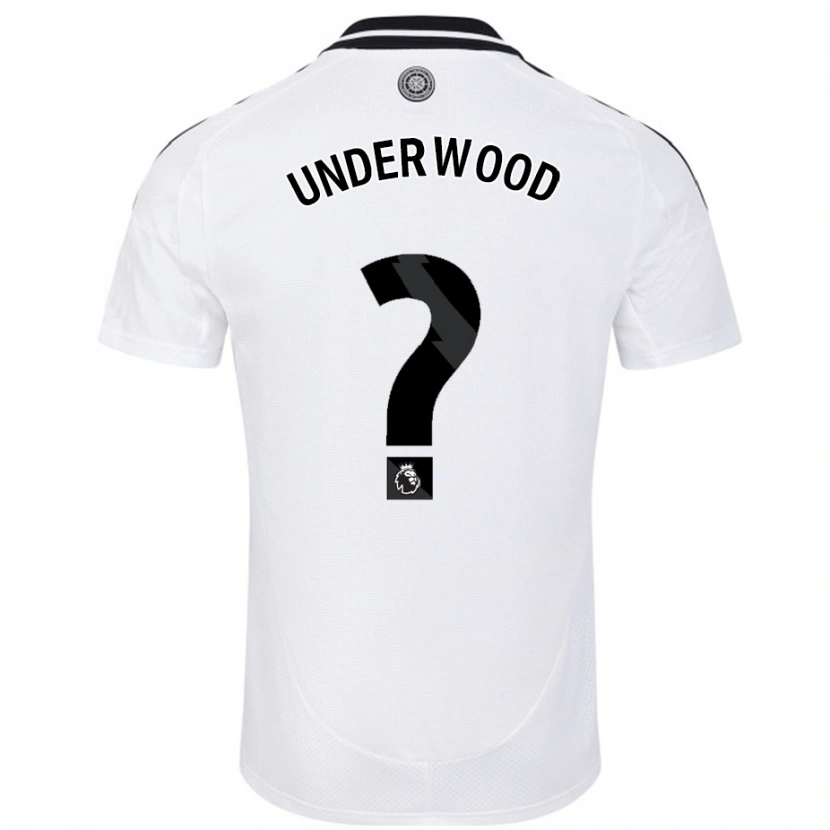 Danxen Enfant Maillot Marco Underwood #0 Blanc Tenues Domicile 2024/25 T-Shirt