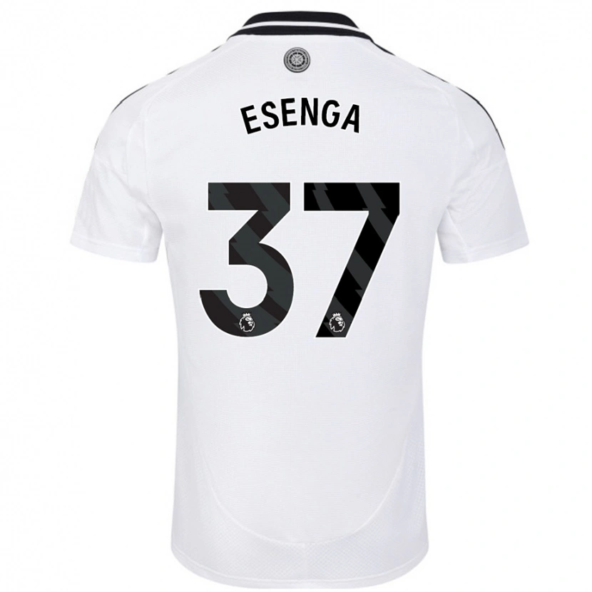 Danxen Enfant Maillot Jonathan Esenga #37 Blanc Tenues Domicile 2024/25 T-Shirt