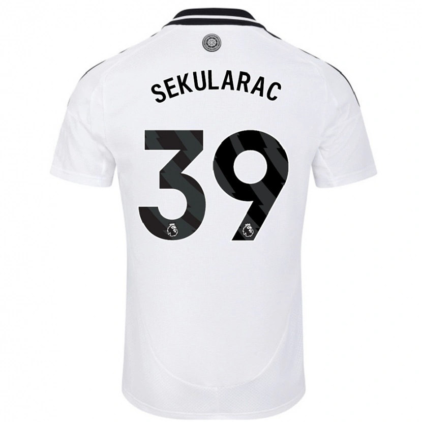 Danxen Enfant Maillot Kristian Sekularac #39 Blanc Tenues Domicile 2024/25 T-Shirt