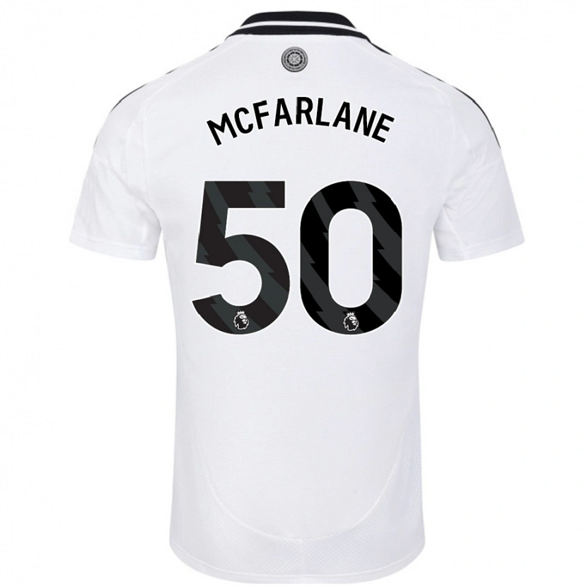 Danxen Enfant Maillot Callum Mcfarlane #50 Blanc Tenues Domicile 2024/25 T-Shirt