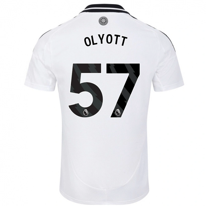 Danxen Enfant Maillot Tom Olyott #57 Blanc Tenues Domicile 2024/25 T-Shirt