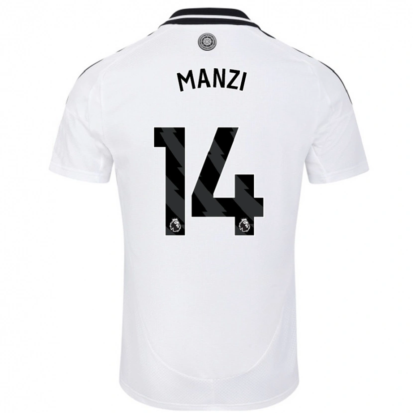 Danxen Enfant Maillot Sophie Manzi #14 Blanc Tenues Domicile 2024/25 T-Shirt