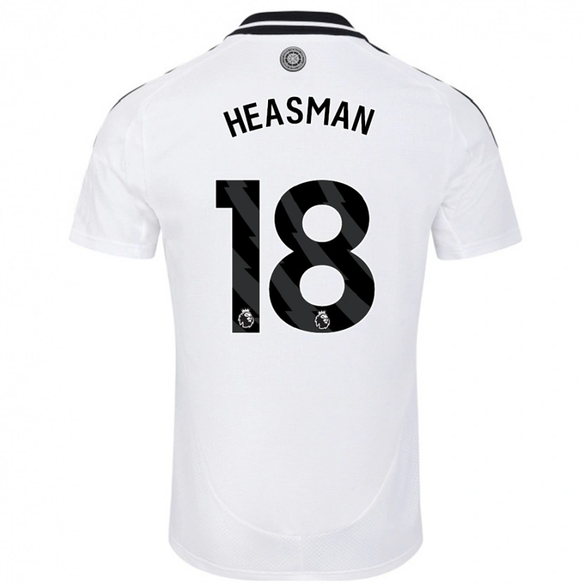 Danxen Enfant Maillot Georgia Heasman #18 Blanc Tenues Domicile 2024/25 T-Shirt