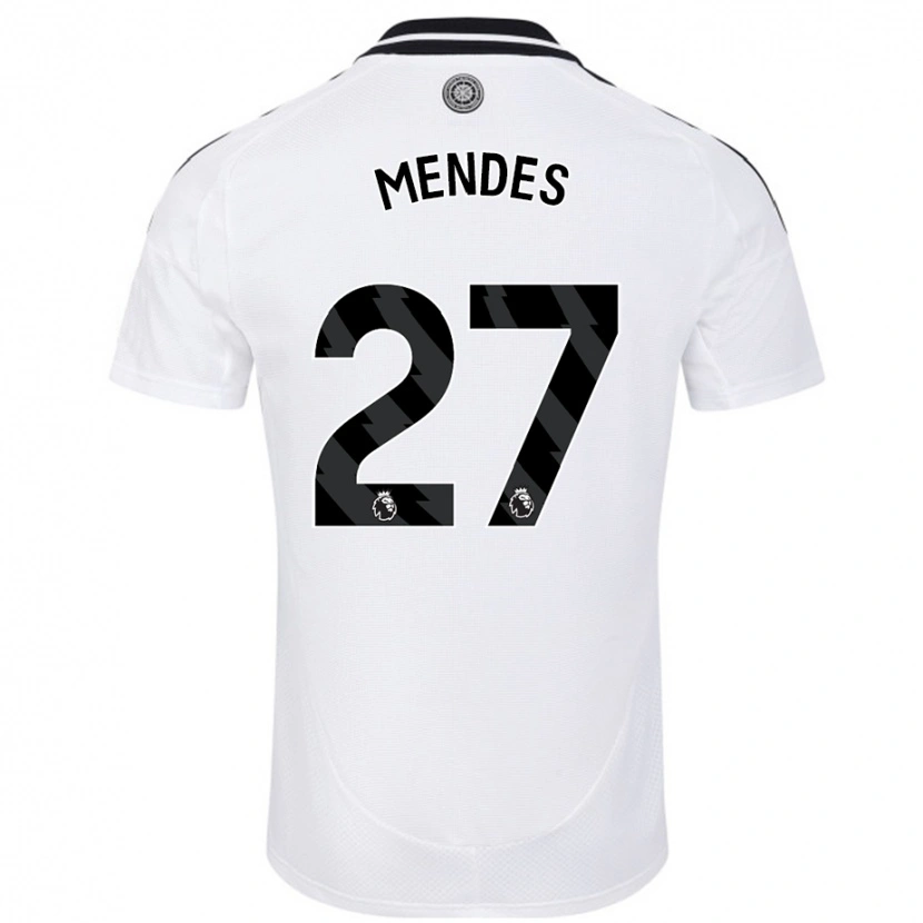 Danxen Enfant Maillot Megalie Mendes #27 Blanc Tenues Domicile 2024/25 T-Shirt