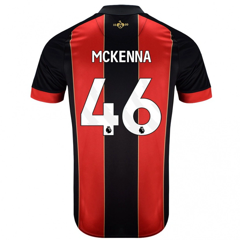 Danxen Enfant Maillot Callan Mckenna #46 Rouge Noir Tenues Domicile 2024/25 T-Shirt