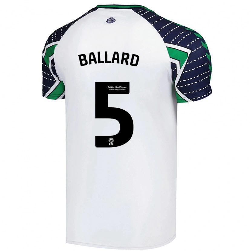 Danxen Enfant Maillot Daniel Ballard #5 Blanc Tenues Extérieur 2024/25 T-Shirt