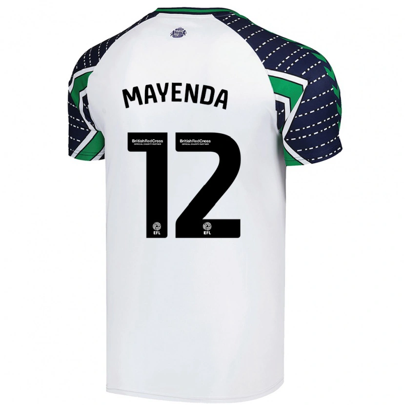 Danxen Enfant Maillot Eliezer Mayenda #12 Blanc Tenues Extérieur 2024/25 T-Shirt