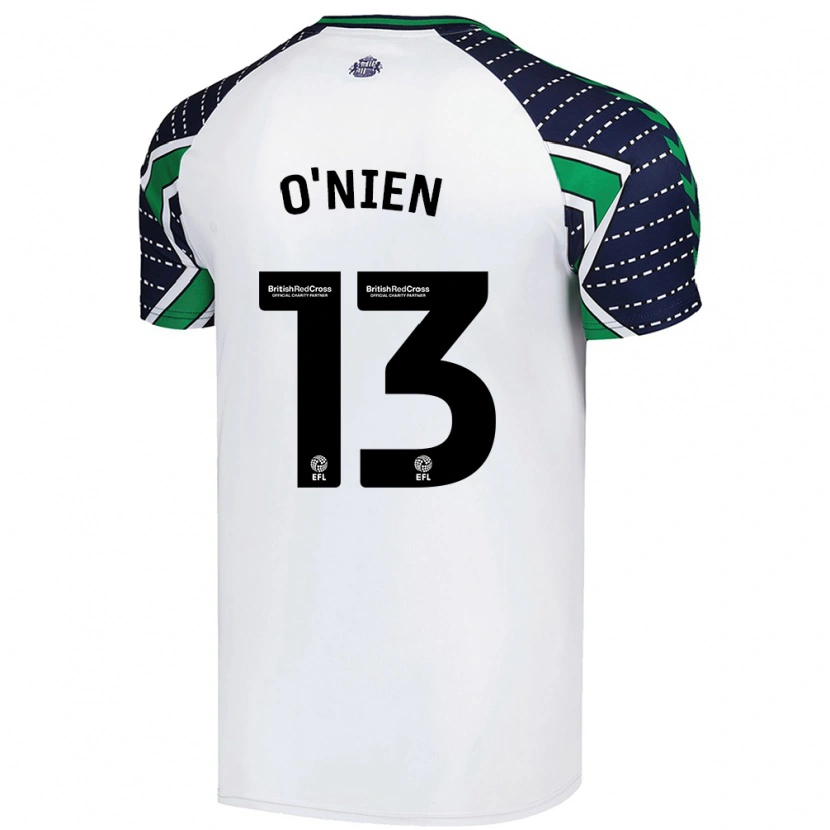 Danxen Enfant Maillot Luke O'nien #13 Blanc Tenues Extérieur 2024/25 T-Shirt