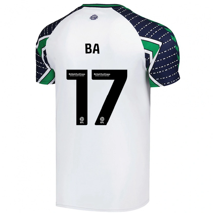 Danxen Enfant Maillot Abdoullah Ba #17 Blanc Tenues Extérieur 2024/25 T-Shirt