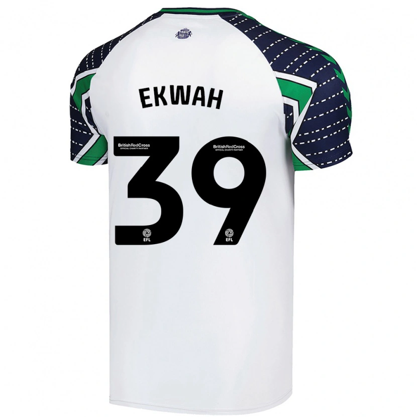 Danxen Enfant Maillot Pierre Ekwah #39 Blanc Tenues Extérieur 2024/25 T-Shirt