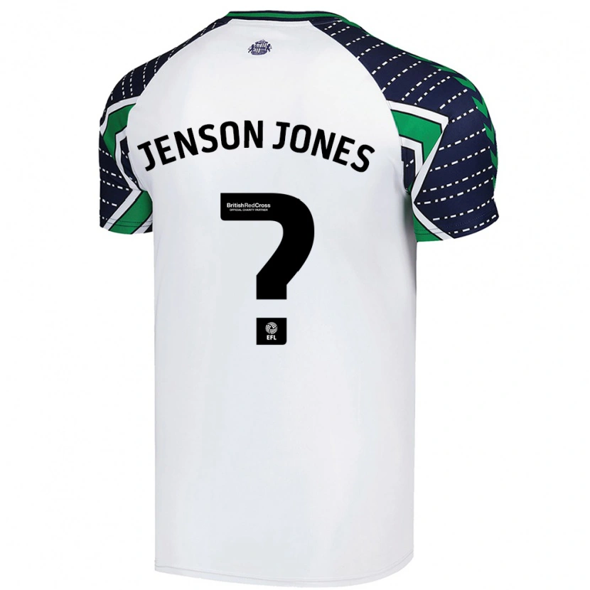 Danxen Enfant Maillot Jenson Jones #0 Blanc Tenues Extérieur 2024/25 T-Shirt