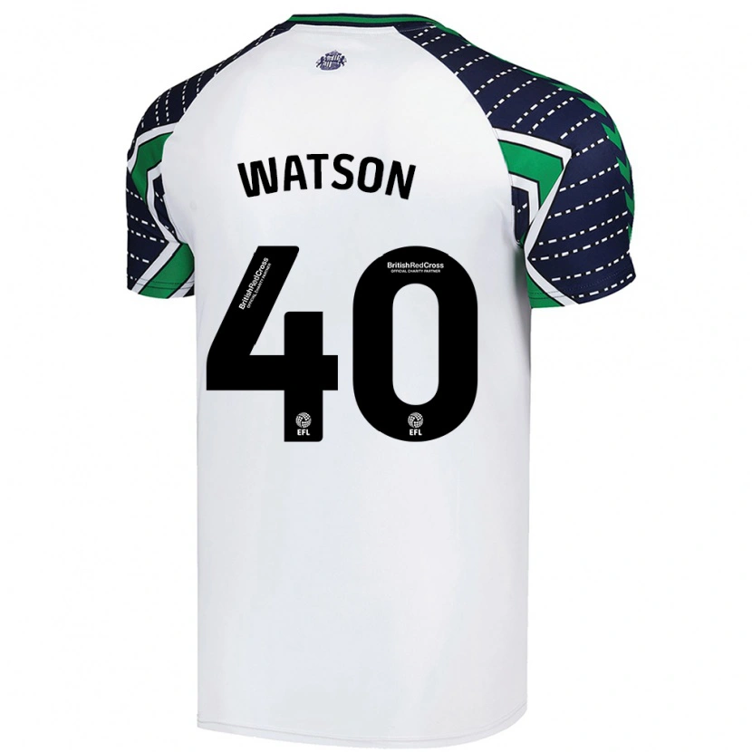 Danxen Enfant Maillot Tom Watson #40 Blanc Tenues Extérieur 2024/25 T-Shirt