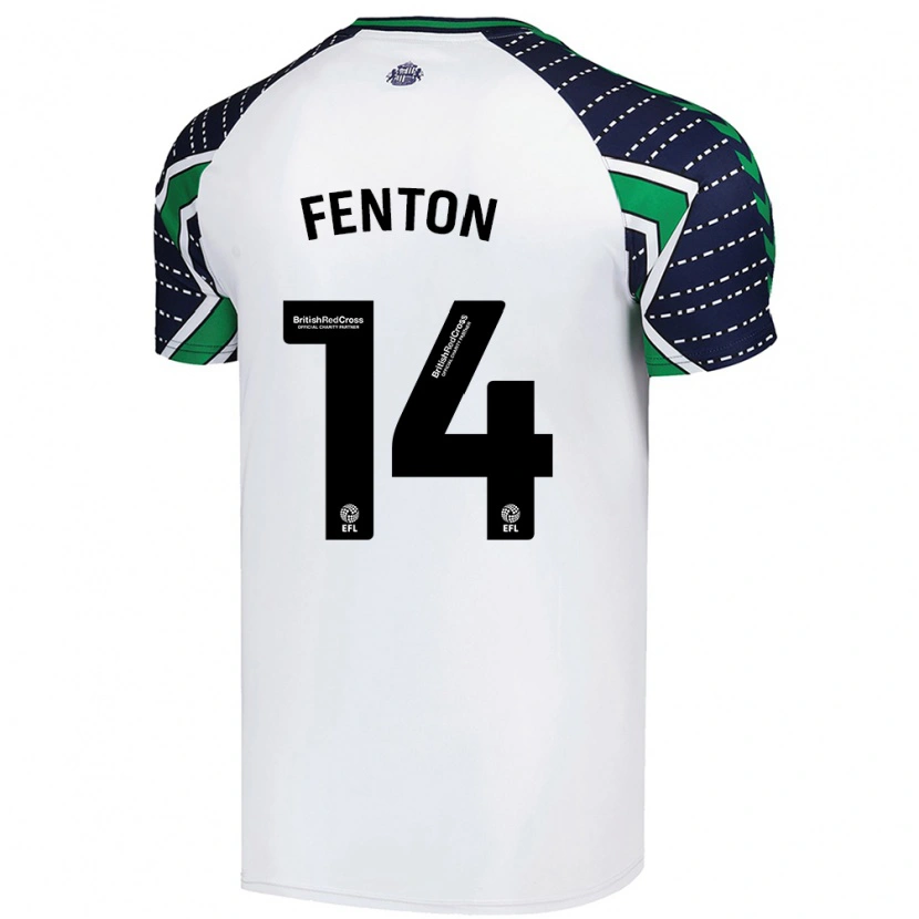 Danxen Enfant Maillot Natasha Fenton #14 Blanc Tenues Extérieur 2024/25 T-Shirt