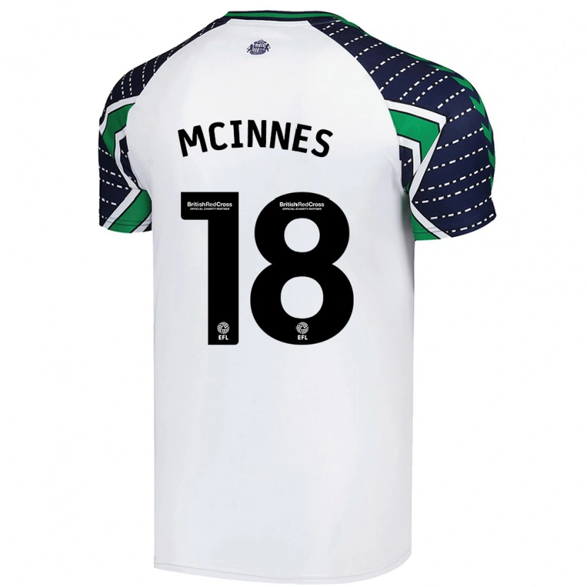 Danxen Enfant Maillot Libbi Mcinnes #18 Blanc Tenues Extérieur 2024/25 T-Shirt