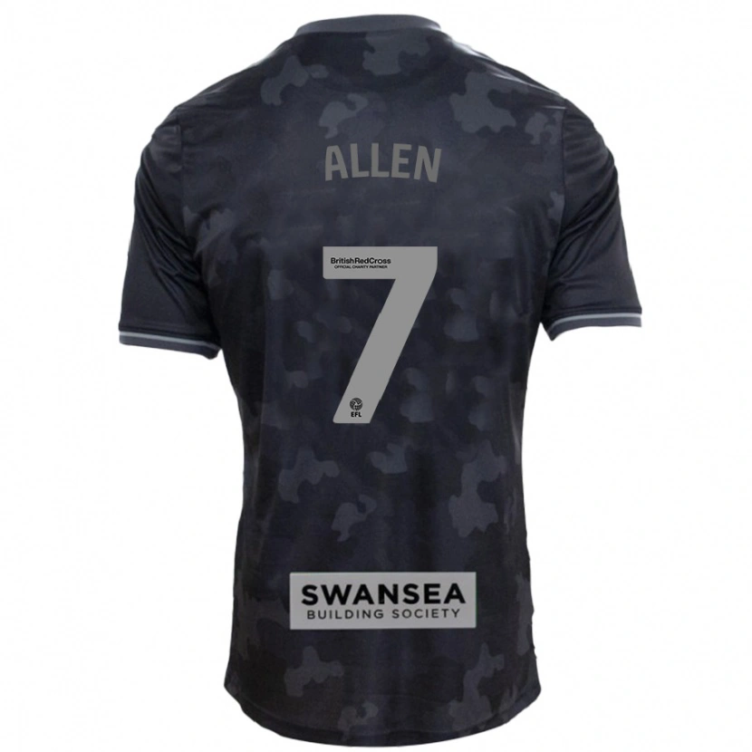 Danxen Enfant Maillot Joe Allen #7 Noir Tenues Extérieur 2024/25 T-Shirt