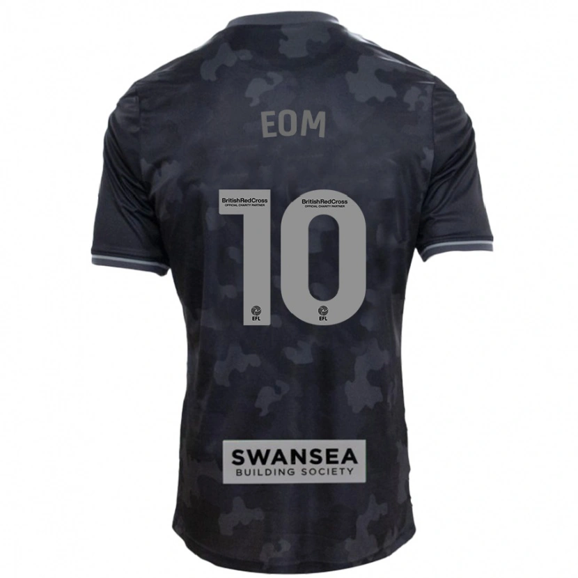 Danxen Enfant Maillot Ji-Sung Eom #10 Noir Tenues Extérieur 2024/25 T-Shirt