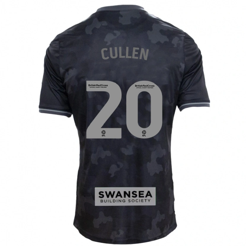 Danxen Enfant Maillot Liam Cullen #20 Noir Tenues Extérieur 2024/25 T-Shirt