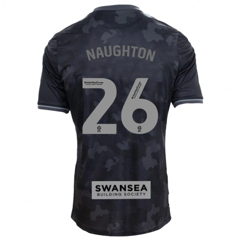 Danxen Enfant Maillot Kyle Naughton #26 Noir Tenues Extérieur 2024/25 T-Shirt