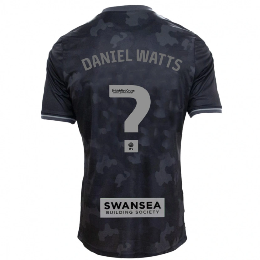 Danxen Enfant Maillot Daniel Watts #0 Noir Tenues Extérieur 2024/25 T-Shirt