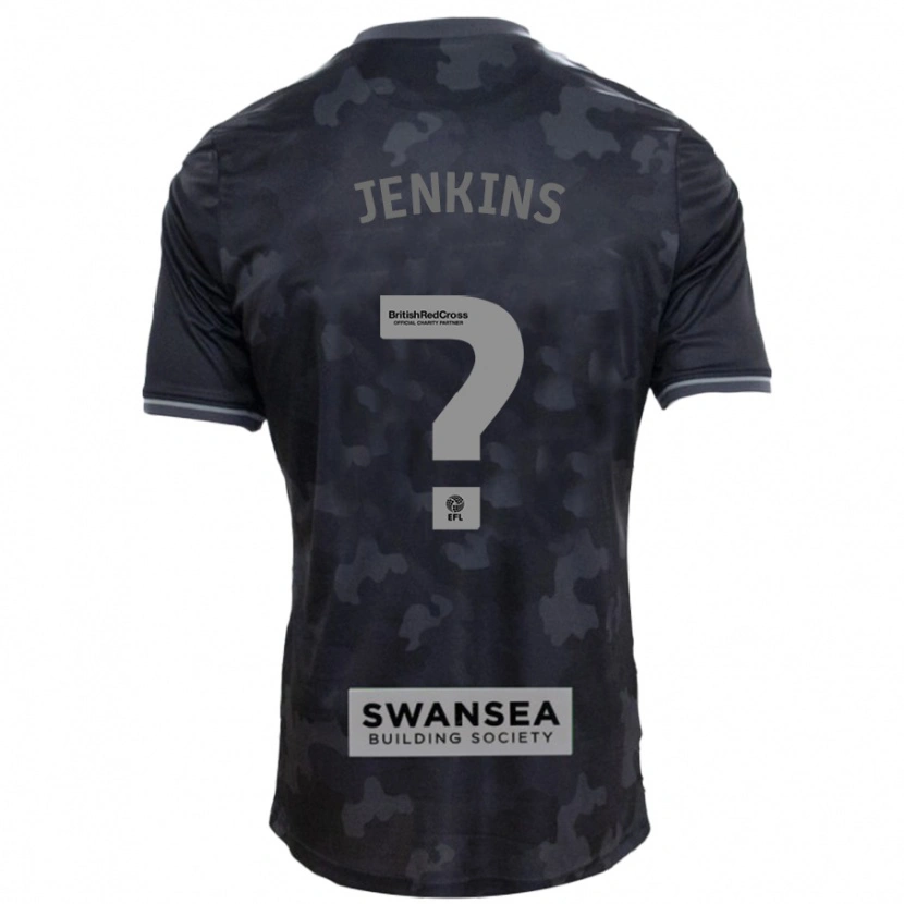 Danxen Enfant Maillot Kian Jenkins #0 Noir Tenues Extérieur 2024/25 T-Shirt