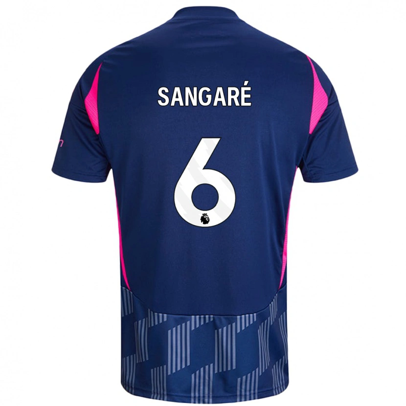 Danxen Enfant Maillot Ibrahim Sangaré #6 Bleu Royal Rose Tenues Extérieur 2024/25 T-Shirt