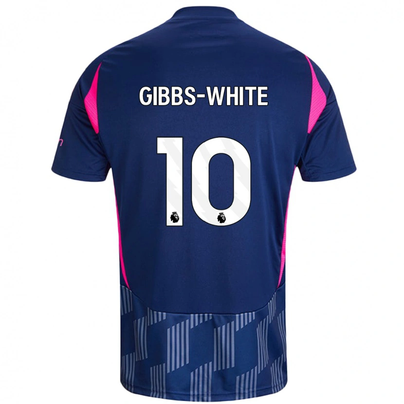 Danxen Enfant Maillot Morgan Gibbs-White #10 Bleu Royal Rose Tenues Extérieur 2024/25 T-Shirt