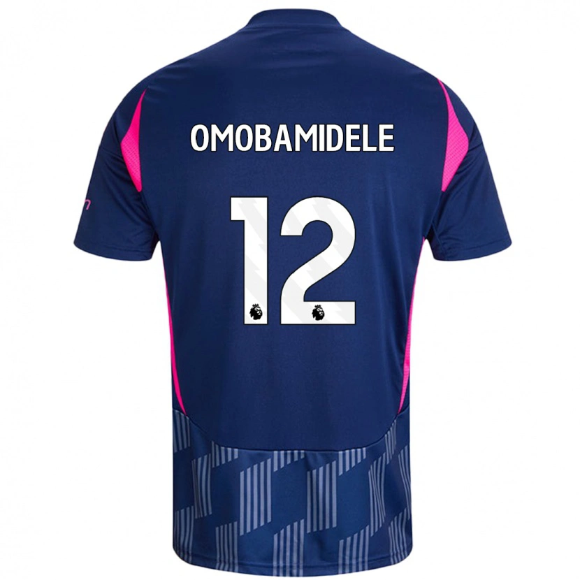 Danxen Enfant Maillot Andrew Omobamidele #12 Bleu Royal Rose Tenues Extérieur 2024/25 T-Shirt