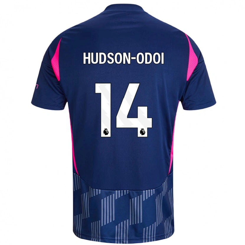 Danxen Enfant Maillot Callum Hudson-Odoi #14 Bleu Royal Rose Tenues Extérieur 2024/25 T-Shirt