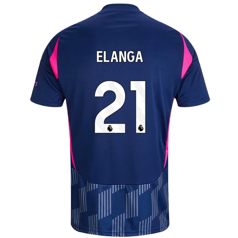 Danxen Enfant Maillot Anthony Elanga #21 Bleu Royal Rose Tenues Extérieur 2024/25 T-Shirt