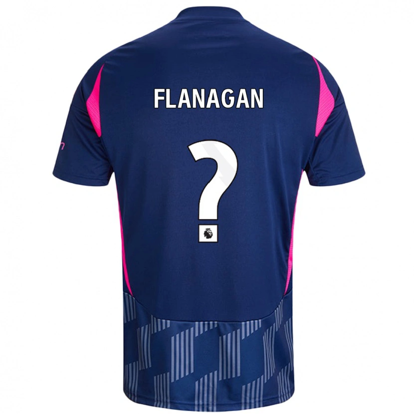 Danxen Enfant Maillot Theo Flanagan #0 Bleu Royal Rose Tenues Extérieur 2024/25 T-Shirt