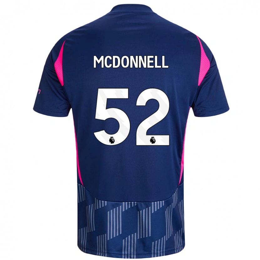 Danxen Enfant Maillot Jamie Mcdonnell #52 Bleu Royal Rose Tenues Extérieur 2024/25 T-Shirt