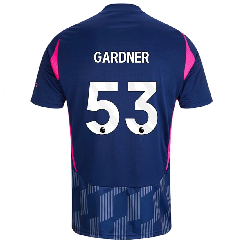 Danxen Enfant Maillot Joe Gardner #53 Bleu Royal Rose Tenues Extérieur 2024/25 T-Shirt